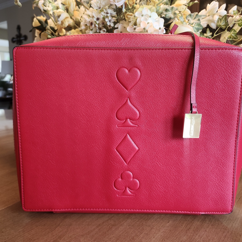 Estee Lauder Red Cosmetic Train Case Women's Bag
